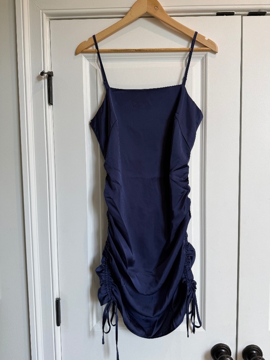 She + Sky Dresses & Skirts - NWT She and Sky Navy Body Con Dress with Ruched Sides
